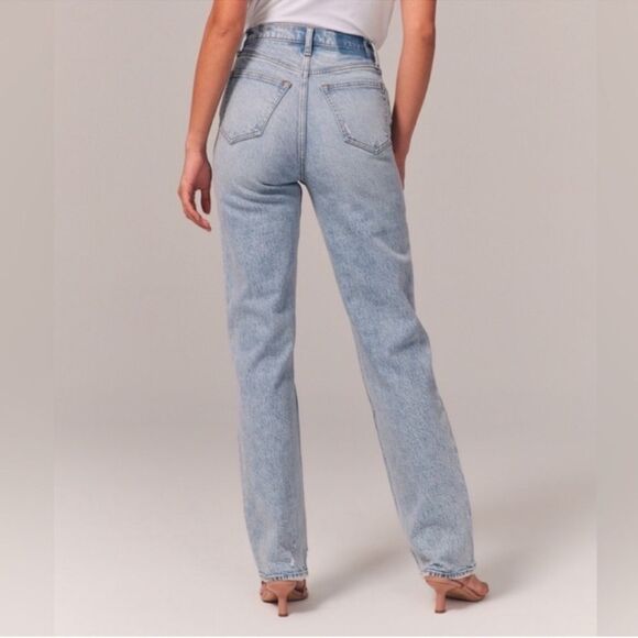 Abercrombie & Fitch Curve Love The 90’s Straight Ultra High Rise Size 25/0 R - Picture 7 of 14